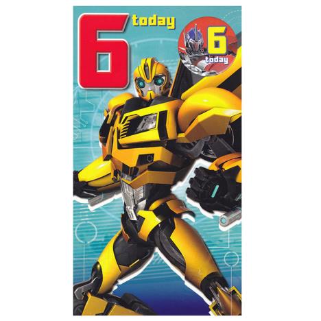 6th Birthday Transformers Birthday Card with Badge £2.39